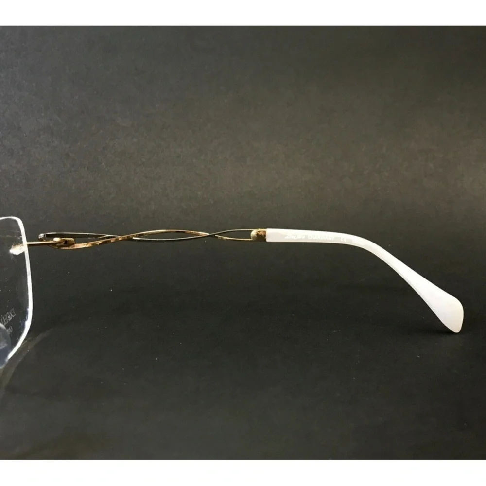 Line Art by Charmant Eyeglasses Frames XL2147 GW Titanium Gold Rimless 51-17-135